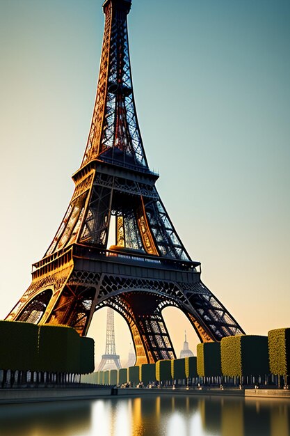 Eiffelturm, weltberühmtes ikonisches Gebäude, berühmte Aussichtsattraktion auf der ganzen Welt, Paris, Frankreich