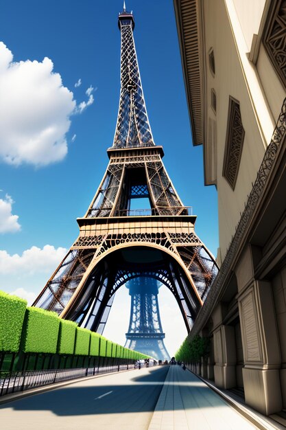 Eiffelturm, weltberühmtes ikonisches Gebäude, berühmte Aussichtsattraktion auf der ganzen Welt, Paris, Frankreich