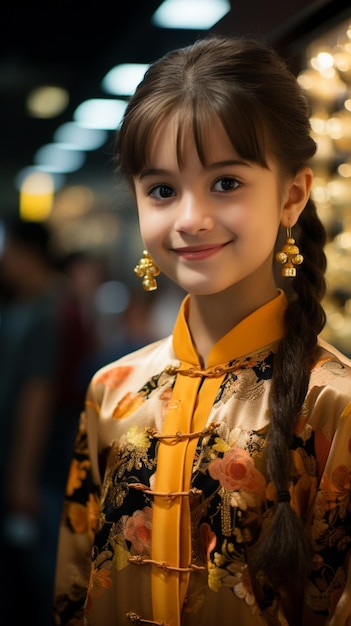 ein 3 Jahre altes chinesisches süßes Mädchen