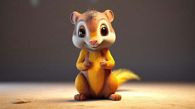 Ein 3D- Eichhörnchen