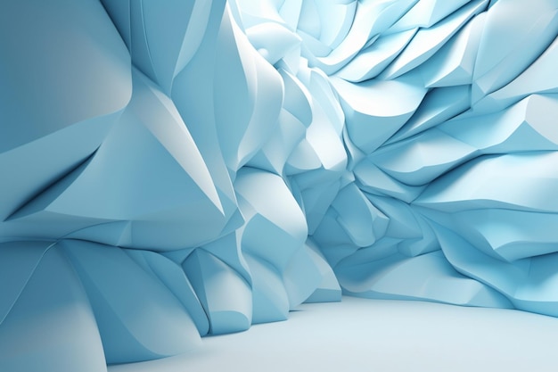 Ein 3D-Eisberg mit blauem Hintergrund