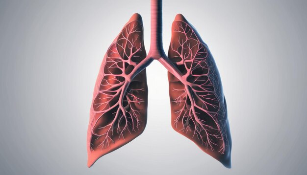 Ein 3D-Modell einer menschlichen Lunge