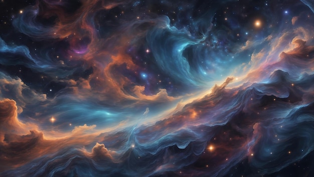 ein abstrakter Hintergrund, der die ätherische Schönheit eines mit Sternen gefüllten Nachthimmels aufzeichnet