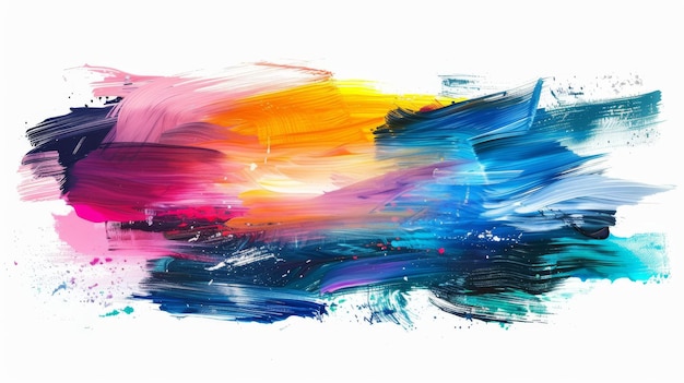 Ein abstrakter künstlerischer Pinselstreich eine bunte Palette, die Farbmuster vermischt, Grunge-Kunst eine Pastellpalette, die einen kreativen Hintergrund vermischt