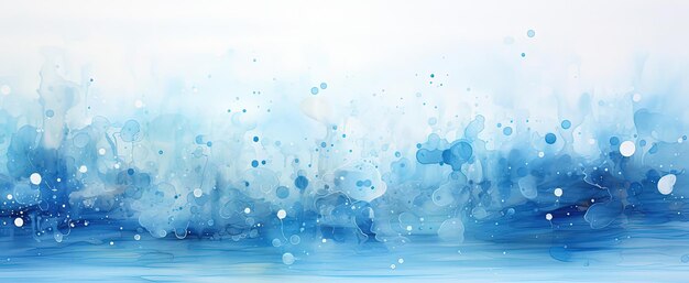 Foto ein abstraktes aquarellgemälde aus blauem und weißem wasser im stil von himmelblau und smaragd