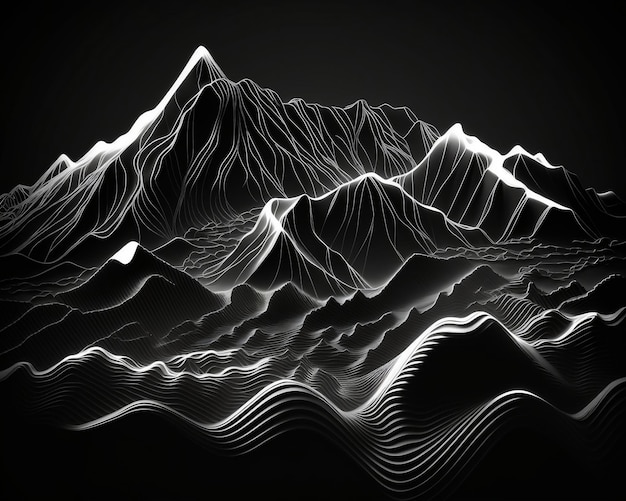 Foto ein abstraktes topografisches kartenhintergrundkonzept für generative künstliche intelligenz