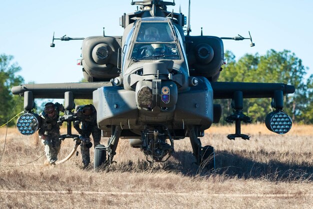 Foto ein ah-64 apache