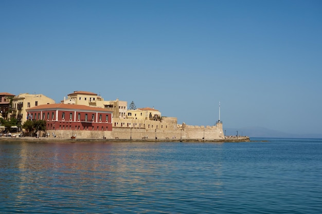 Ein alter Hafen von Chania auf der Insel Kreta