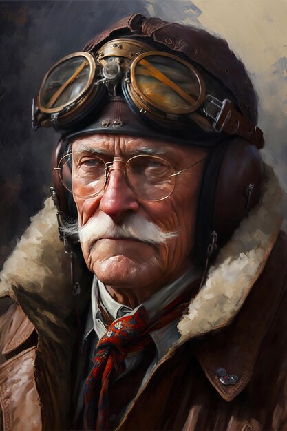 Ein alter Mann mit Brille und Hut