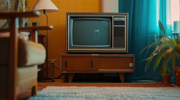 Ein alter Retro-Fernseher in einem nostalgischen Stil