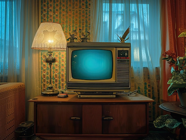 Ein alter Retro-Fernseher in einem nostalgischen Stil
