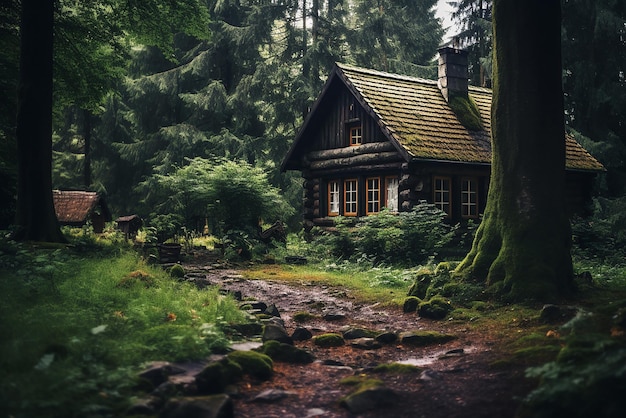 Ein altes Haus im Wald