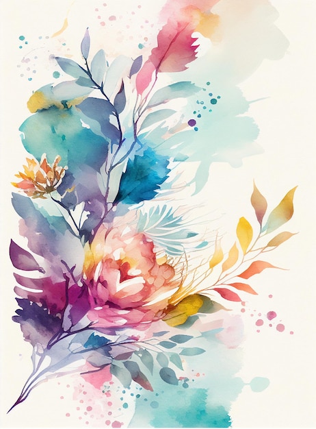 Ein Aquarell von Blumen mit dem Wort Liebe darauf.