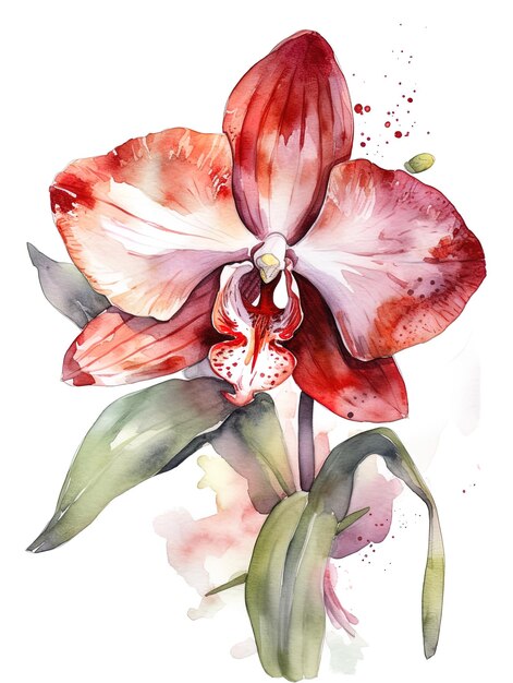 ein Aquarellbild einer Blume mit dem Wort " Lilie " darauf.