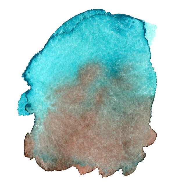 Foto ein aquarellfleck mit einer braunen und blauen farbe.