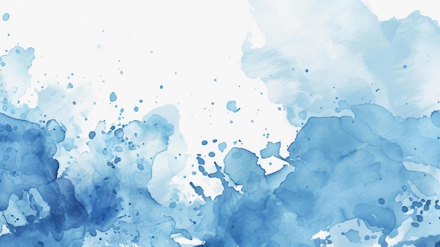 ein Aquarellgemälde aus blauen und blauen Wasserblasen