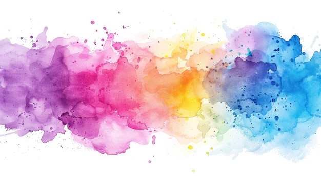ein Aquarellgemälde mit bunten Aquarellen