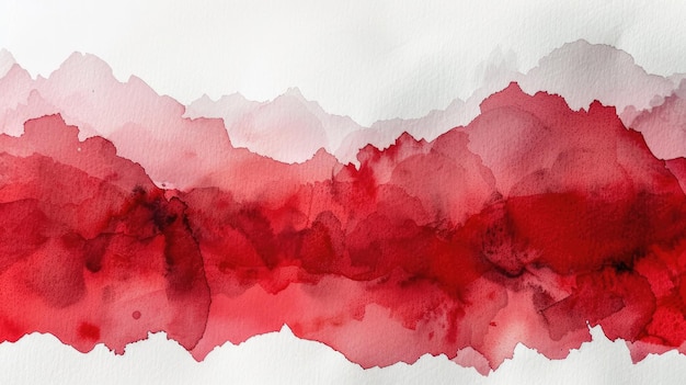 ein Aquarellgemälde mit rotem und weißem Hintergrund