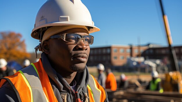 Ein Arbeiter im Baugewerbe