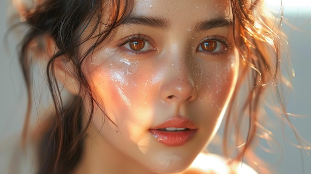 Ein asiatisches Schönheitskonzept Hautpflege Körperpflege