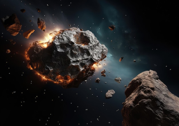 Ein Asteroid, der auf mögliche Bodenschätze untersucht wird