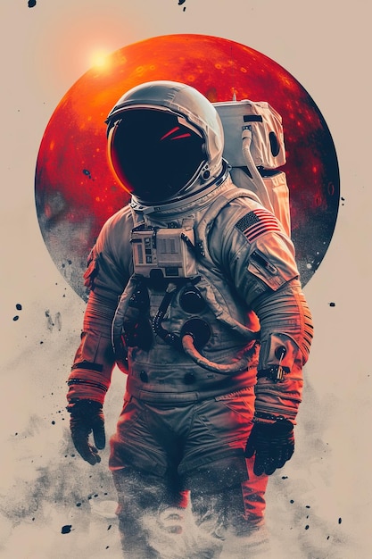 ein Astronaut in einem Weltraumanzug