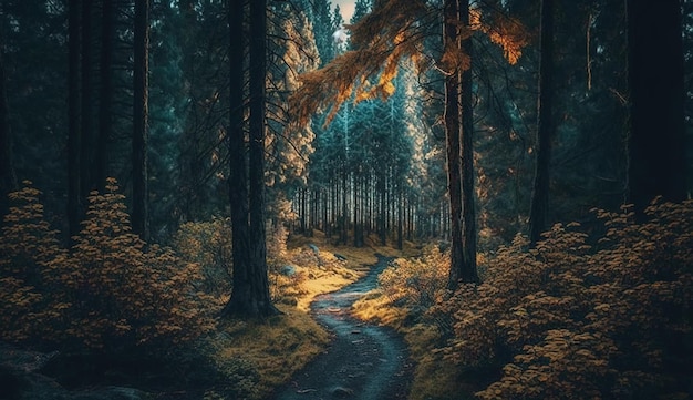 Ein atemberaubendes Bild eines Waldes
