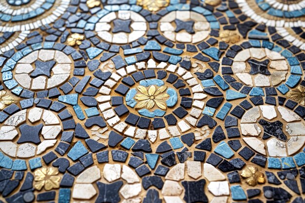 ein atemberaubendes Mosaik aus Fliesen, das zu einem atemberaubenden Kunstwerk zusammenkommt