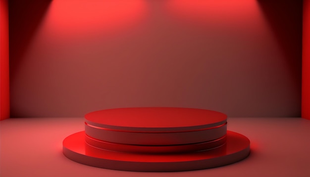 Ein auffälliges rotes Podium, um Ihr Publikum zu fesseln