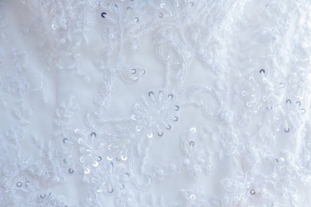 Ein ausführliches Bild die Hochzeitskleidnahaufnahme