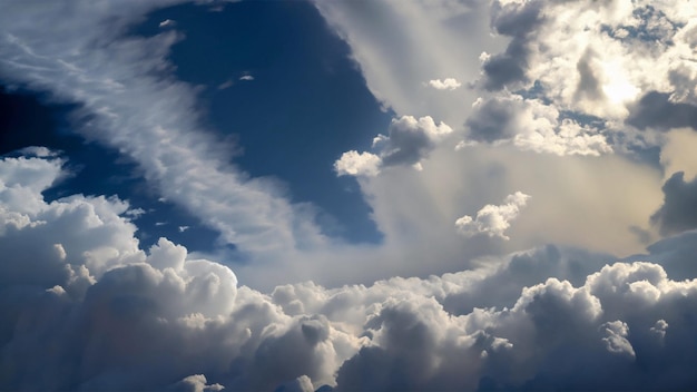 Ein ausgedehntes und dramatisches Bild eines Wolken-Hintergrunds