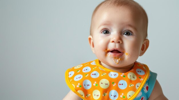 Ein Baby, das ein Schnabel trägt und eifrig versucht, sich zu ernähren