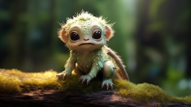 Ein Babydrache aus dem Film Snow Dragon.