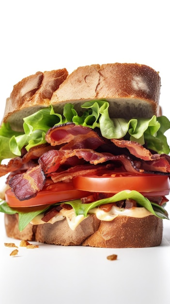 Ein Bacon-Salat-Tomaten-Tomaten-Sandwich mit generativer AI