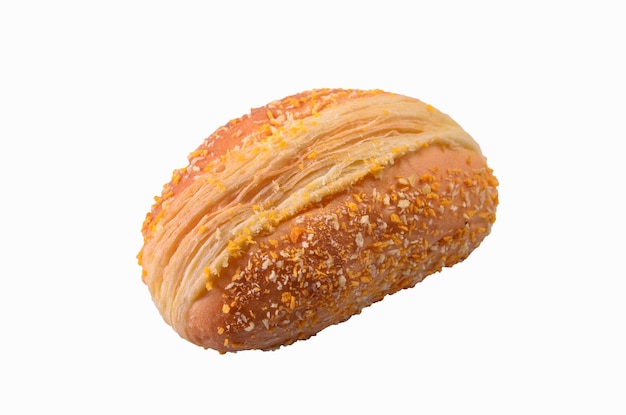 Ein Bagel mit Orangenkernen darauf