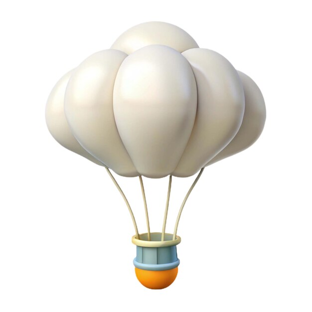 ein Ballon mit einem gelben und orangefarbenen Kreis um ihn herum
