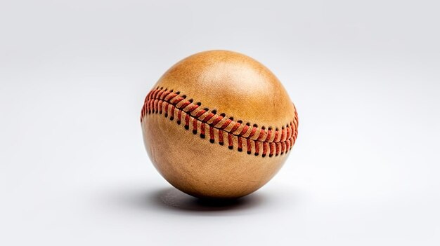 Ein Baseball, isoliert auf weißem Hintergrund Generative Ai