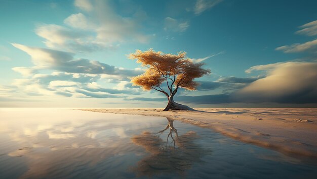 Ein Baum am Meer