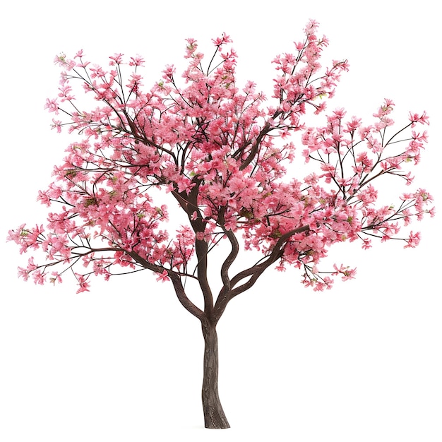 ein Baum mit rosa Blüten und dem Wort Spring