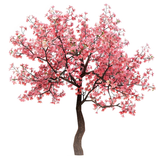 ein Baum mit rosa Blüten und dem Wort Spring