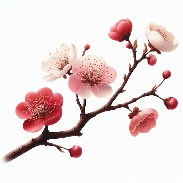 ein Baum mit rosa Blüten und weißen Blüten