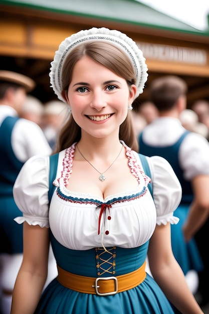 Ein bayerisches Mädchen beim Oktoberfest