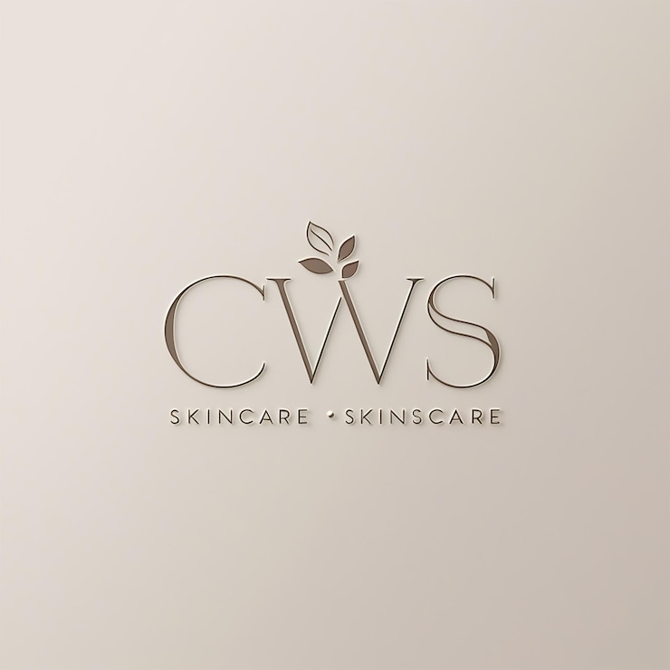 Foto ein beige hintergrund mit einem logo für die marke skin skin skin skin
