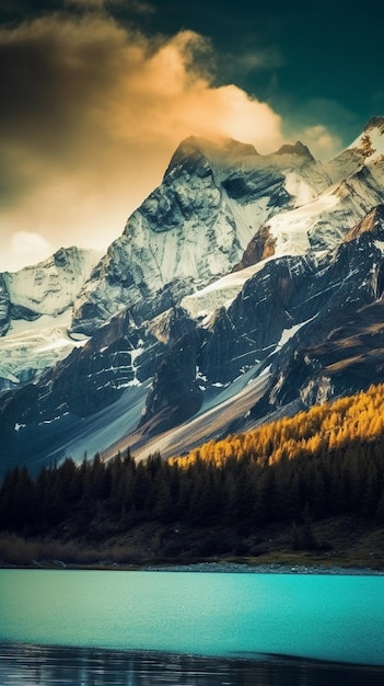 Ein Berg mit einem Berg im Hintergrund