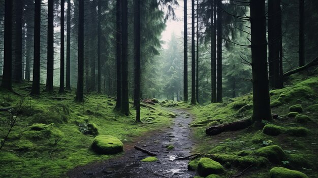 Ein beruhigender Waldweg Eine fesselnde Reise durch die Natur39s Ruhe Schönheit