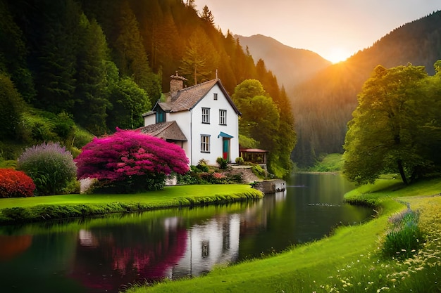 Ein bestes wunderbares Foto Ein schönes Foto ist ein Muss für die tägliche Arbeit KI-generiertes schönes Foto