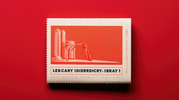 Ein Bibliotheksausweis mit Stempel