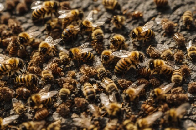 ein Bienenstock voller Bienen