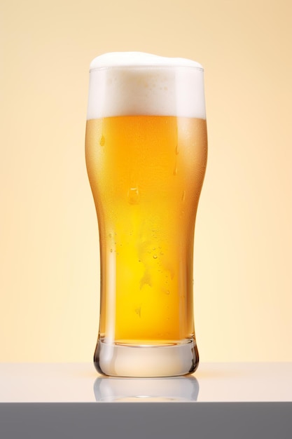 Ein Bierglas, das die Freude und Kameradschaft einfängt, mit einem fein gebrauten Bier anzustoßen