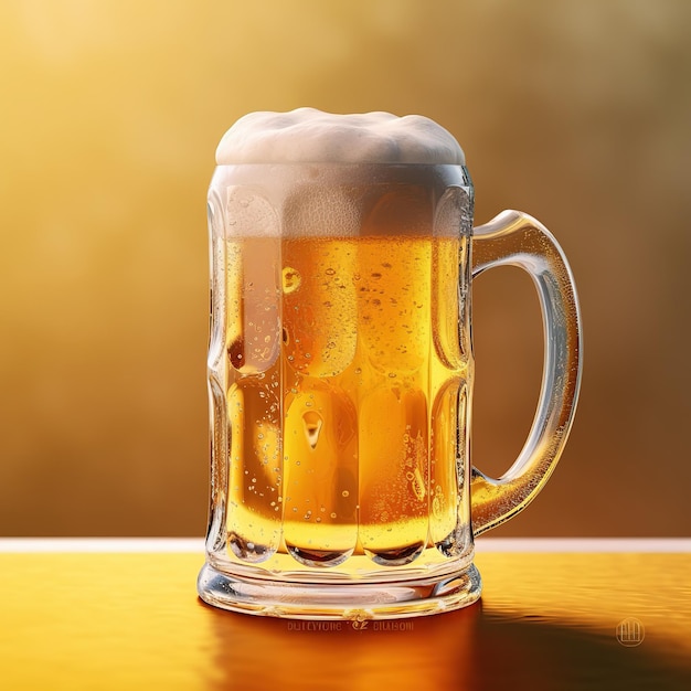 Ein Bierkrugglas füllt sich mit Bier auf weißem Hintergrund